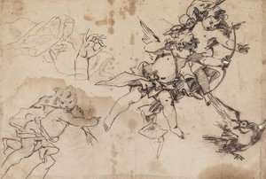 Three Putti by Filippo Falciatore